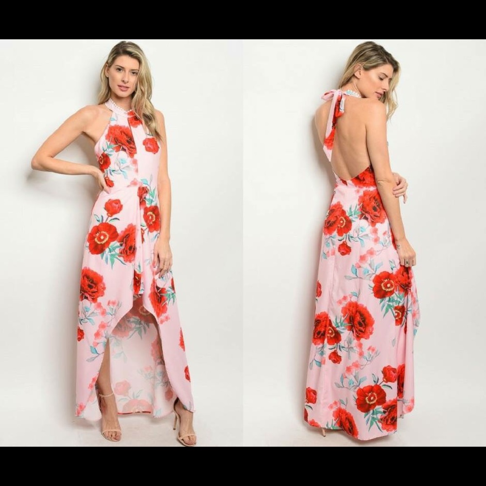 High Low Halter Dress